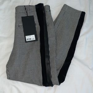 The Kooples Velvet Stripe Houndstooth Pants